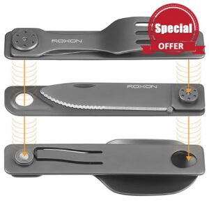 ROXON 3-in-1 Camping Utensils Set (Knife
