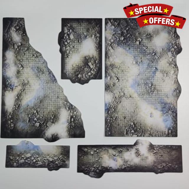 Justrolling6s 16 Piece 40k 11th Edition Double sided Neoprene Objective Markers Competitive Edition - Fog of War Se