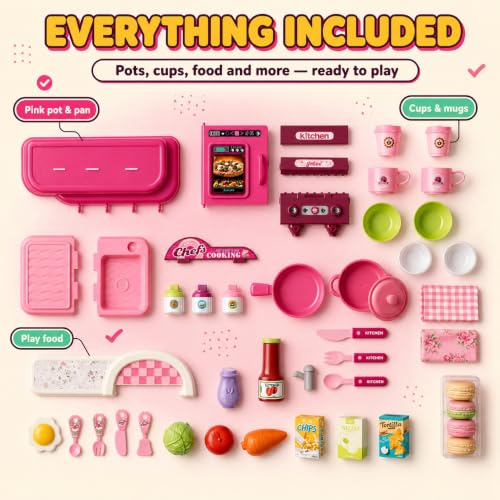 Portable Kitchen Playset for Children 3+