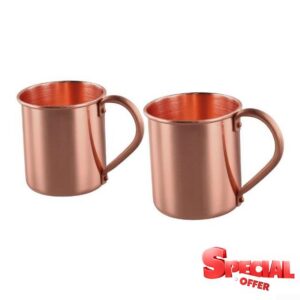 Genuine Copper Drinking Cup 450 ml Brushed for Surface Real                                                          Solid copper