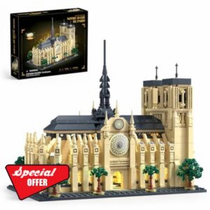 Notre Dame de Paris Architecture Building Blocks Set with LED Light                                                          1757 Pcs Collectible Model of Paris Landmark Toy Brick