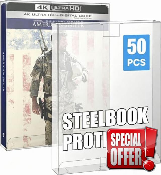 50 Pack Steelbook Protector Case Compatible with 4K UHD