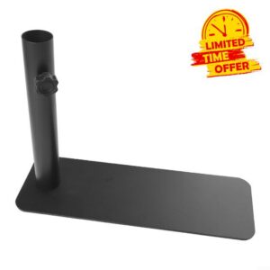 Heavy Duty Steel Flag Pole Base for Car Tire Black                                                          Fits poles up to 1.5 inch