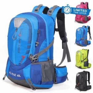 Hiking Backpack Camping Backpack 40L Outdoor Sport Backpack Daypack Lightweight Travel Backpack for Women Men Hiking Daypack with Rain Cover，Pink