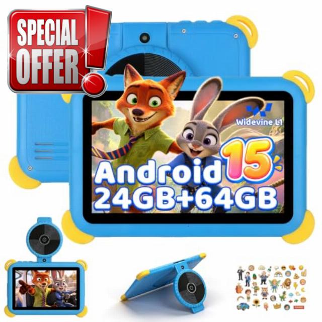 Gleeso Kids Tablet Android 15 Tablet for Kids 7 inch