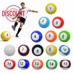 16 Piece Leather FootBall Pool Kick Billiard Set