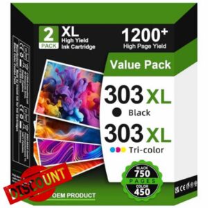 303XL Ink Cartridges Replacement for HP 303 Ink Cartridges Black and Colour for HP 303XL