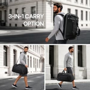 Wet Pocket                                                          Gym Bags for Men with Backpack Function