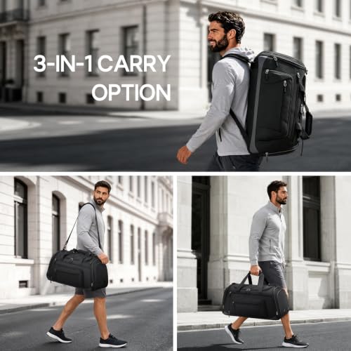 Wet Pocket                                                          Gym Bags for Men with Backpack Function