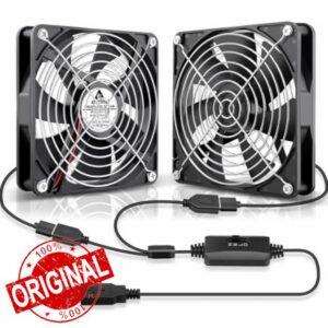 GDSTIME Dual 140mm USB Fan with Speed Control
