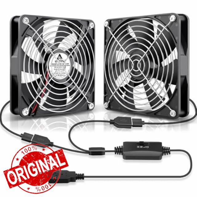 GDSTIME Dual 140mm USB Fan with Speed Control