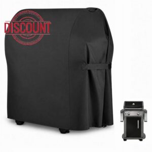 Gas Grill Cover for Broil King Monarch 320 2016-2016                                                          Heavy Duty 210D Oxford BBQ Covers | Waterproof Dustproof Outdoor Cart Barbecue with Adjustable Straps 2 Handles Hook-and-Loop