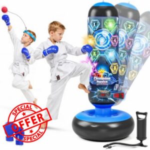 2026Electric light-up punching bag for kids 3-8