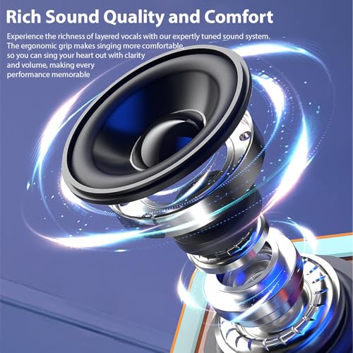 Portable Bluetooth Speaker with 2 Wireless Microphones & Strap