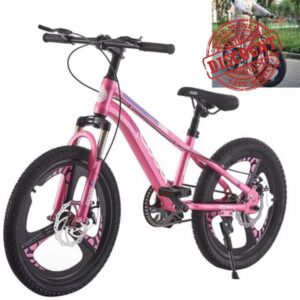 LSLIFE Kids Mountain Bike for Girls Boys Kids Bicycle                                                          Shock Absorber Front Fork; Dual Disc Brake
