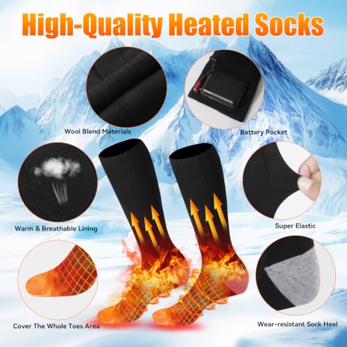 Electric Socks Thermal Foot Warmer Socks for Winter Outdoor Sports