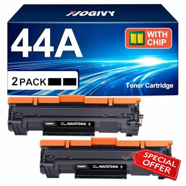 44A CF244A Toner Cartridge with Chip Compatible for HP 44A (2 Black)                                                          Compatible for HP Laserjet Pro M15w M15a M15 M16 for Laserjet Pro MFP M28w M28a M28 M29 44A CF244A