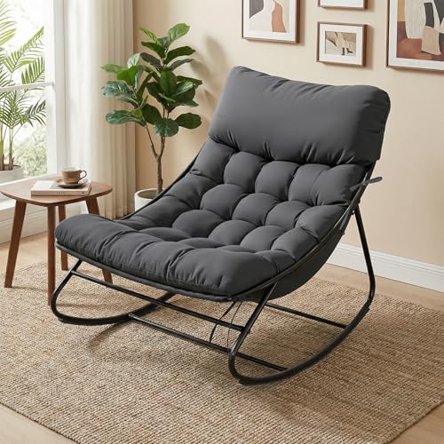 Lounge Chair Outdoor with Heavy-Duty Metal Frame