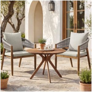 2 Garden Chairs & Table