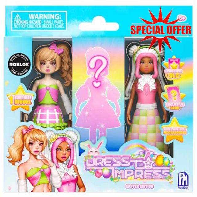 Dress to Impress - Mystery Models- Small Dolls 3-Pack - Easter Edition - Series 3 - Includes Roblox DLC Code - Officially Licensed Collector Se