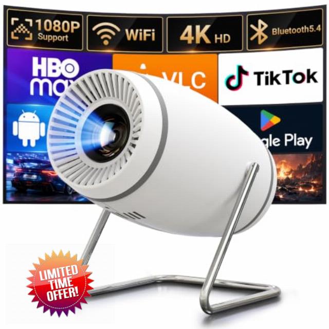 Mini Projector with WiFi 6 and Bluetooth 5.0