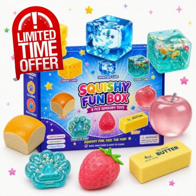 8Pcs Squishy Box Mystery Set