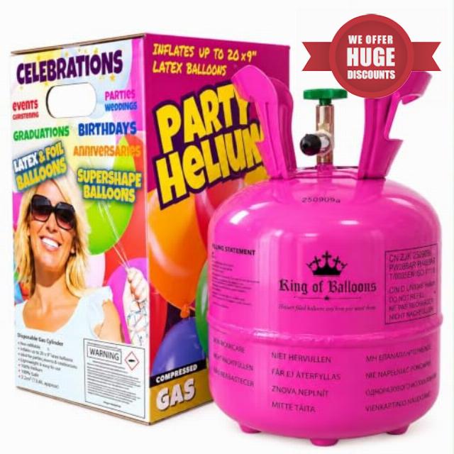 Pack of 1 Helium Balloon Tanks – 99.99% Helium Disposable Cylinders for Party Balloons