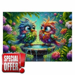 Bird Flower Fountain Jigsaw Puzzle