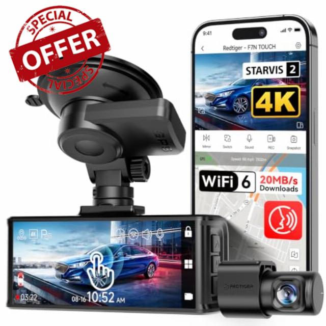 REDTIGER 4K STARVIS 2 Dashcam Front Rear