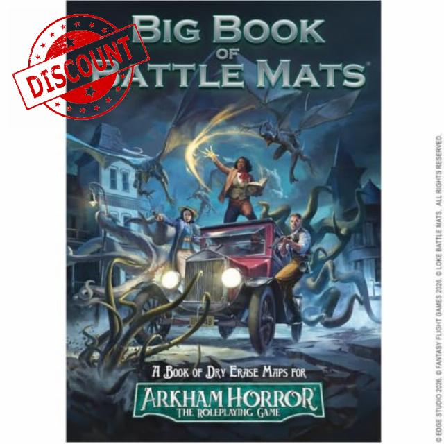 Loke BattleMats -Big Book of Battle Mats for Arkham Horror:                                                          54 dry-erase map pages with 1-inch grid