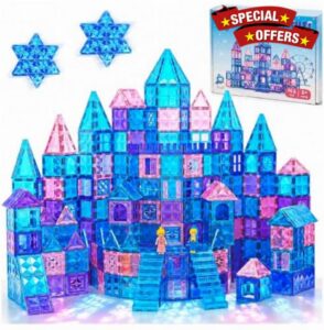 Magnetic Tiles 103pcs Princess Castle Building Set for Kids Ages 3+                                                          Magnetic building blocks princess toys for 3 4 year old girls