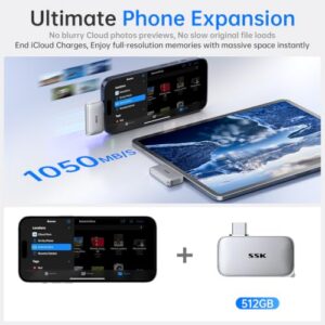 Portable SSD USB 3.2 Gen 2 up to 1050MB/s
