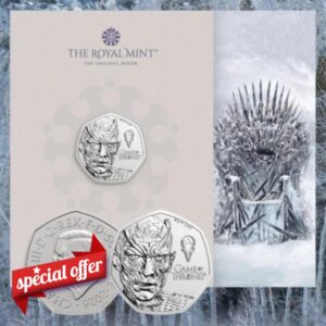 2026 UK GoT Ice 50p Brilliant Uncirculated Coin in Mint Sealed Pack