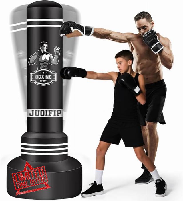 NZQXJXZ Freestanding Punching Bag for Adults - 175cm Boxing Bag                                                          Men Boxing Bag Inflatable
