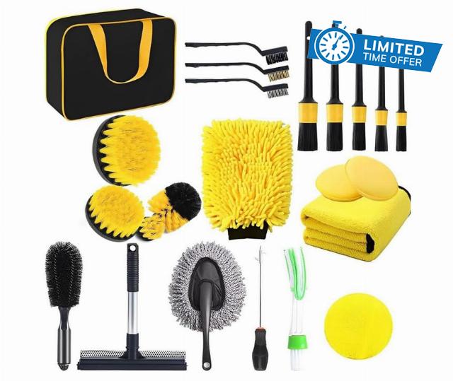 23PCS Automotive Detail Kit Interior Cleaner
