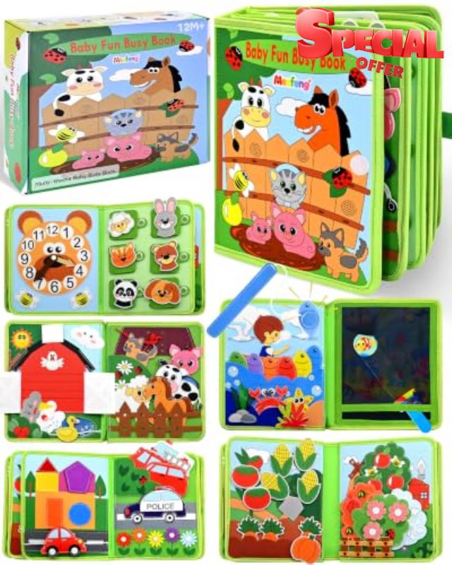 Meafeng Toddler Busy Board