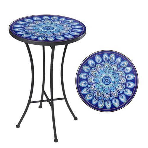 14" Small Round Patio Accent Table
