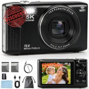 Digital Camera 5K 72MP with WiFi