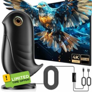 650+ Miles Long Range Digital TV Aerial for Smart TV & Older TVs with Signal Booster