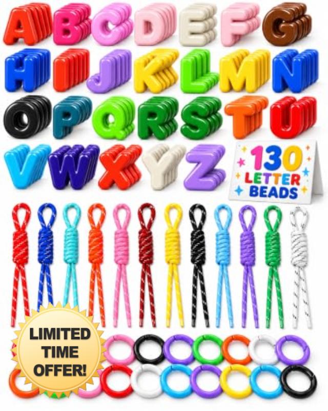 162pcs Large Letter Beads
