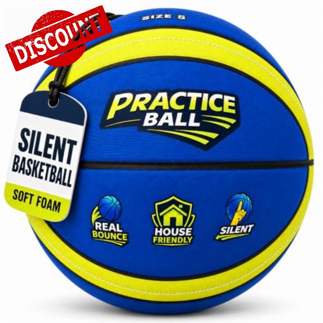 Silent Foam Basketball for Indoor Dribbling – Soft Quiet Ball