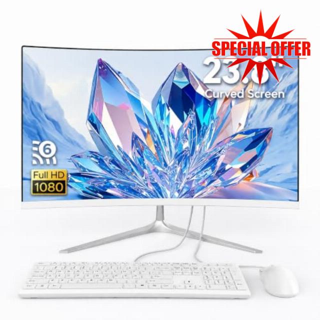 Curved 23.8" All-in-One Desktop PC