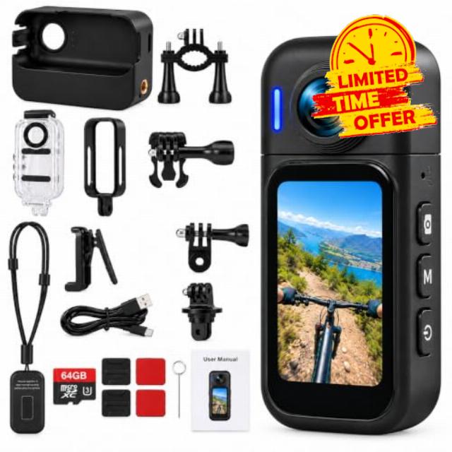 Action Camera with Touchscreen