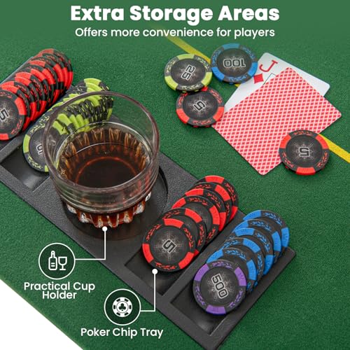 Poker Mat Blackjack Tables Topper Card Table Topper for Casino Game