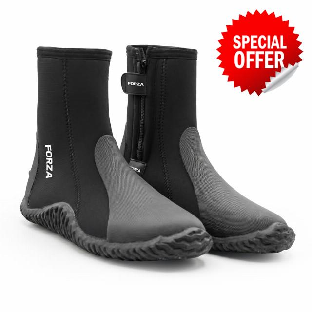 FORZA Wetsuit Boots – 5mm Neoprene Water Sports Boots for Surfing