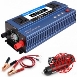 2600W Power Inverter 12V to 240V — Modified Sine Wave Car Inverter DC 12V to AC 240V with LED Display
