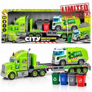 City Recycling Truck Play Set for Kids