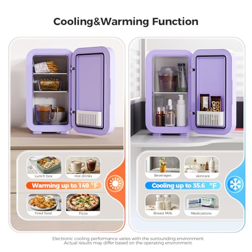 6 Liter / 8 Can Small Fridge for Bedroom