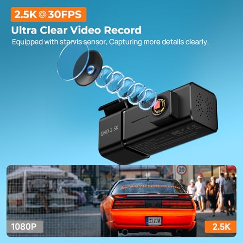 1.47” IPS Screen Dashcam with App