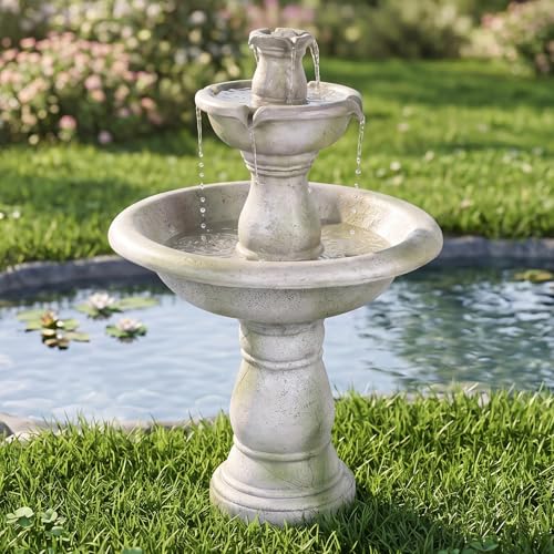 89cm Self-Contained Cascading Water Feature with Stepless Rotary Adjustment